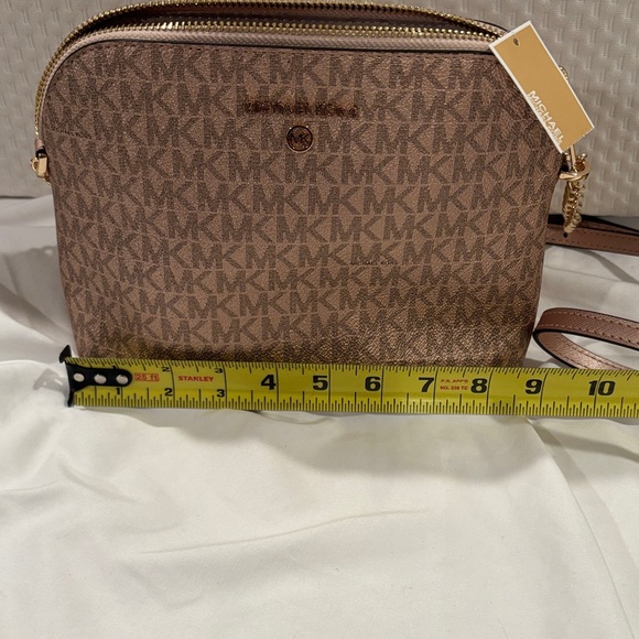 Michael Kors Tan Crossbody Bag with Gold Accents - Picture 8 of 11